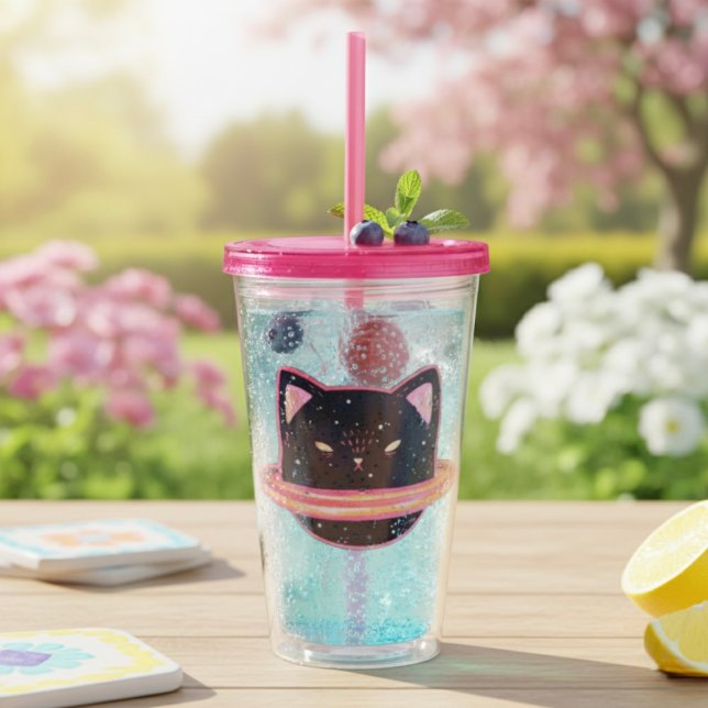 Planet Cat Acrylic Tumbler (Creator Uploaded)