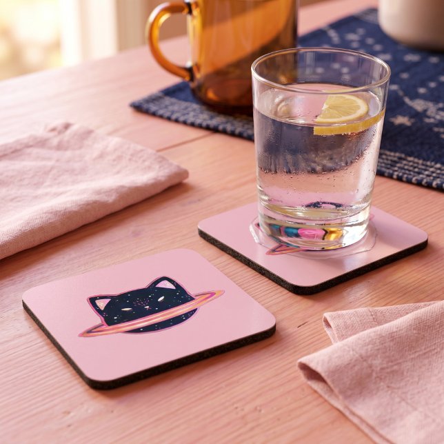 Planet Cat Beverage Coaster (Creator Uploaded)