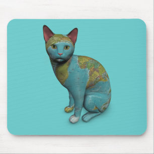Planet Cat Mouse Pad