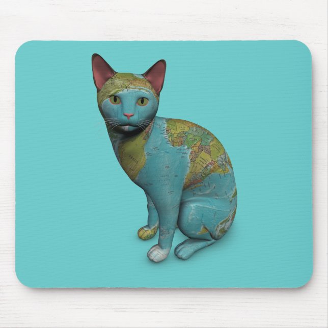 Planet Cat Mouse Pad (Front)