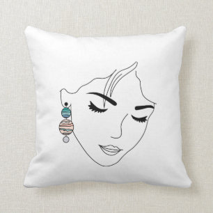 Planet Earings Throw Pillow