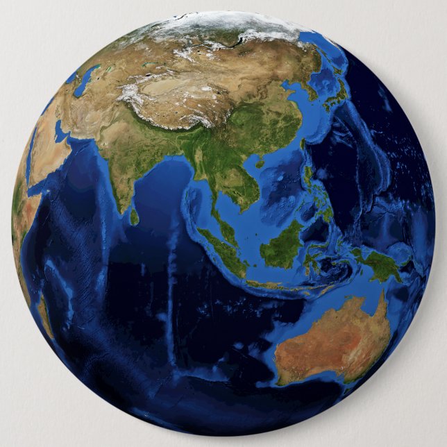 Planet Earth 6 Inch Round Button (Front)