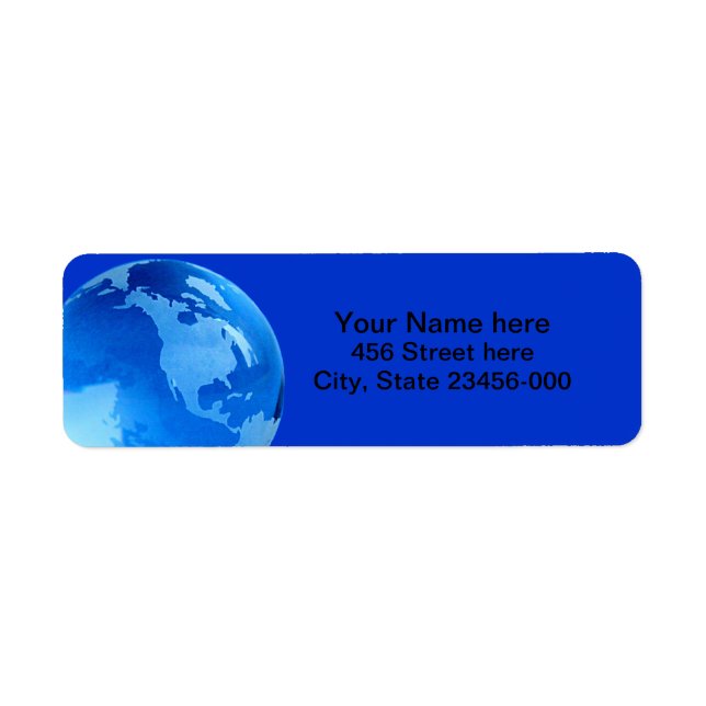 Planet Earth Address Labels (Front)