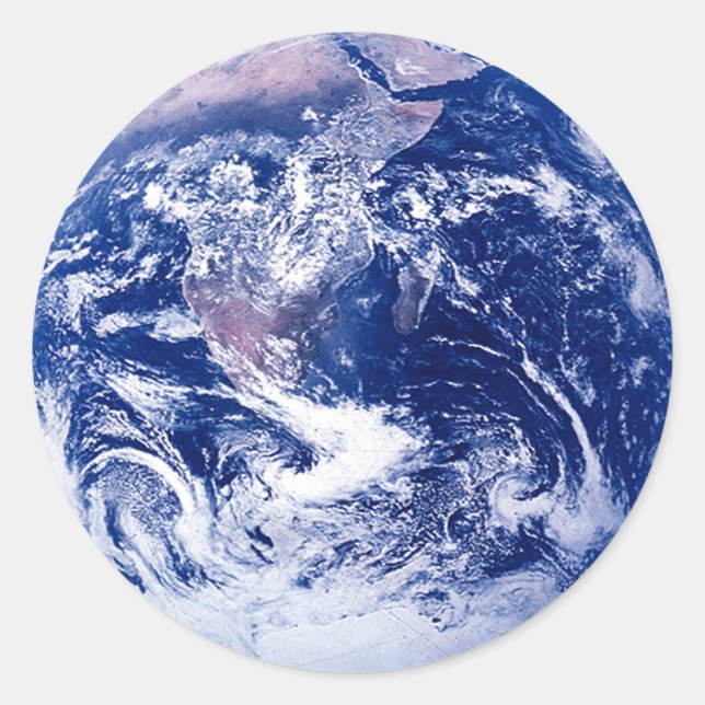 Planet Earth Amazing Space Picture Classic Round Sticker (Front)
