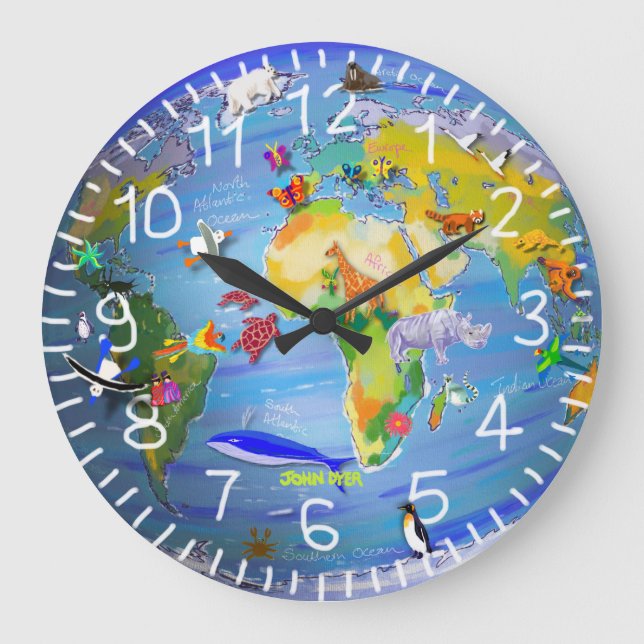 Planet earth animal clock - John Dyer (Front)