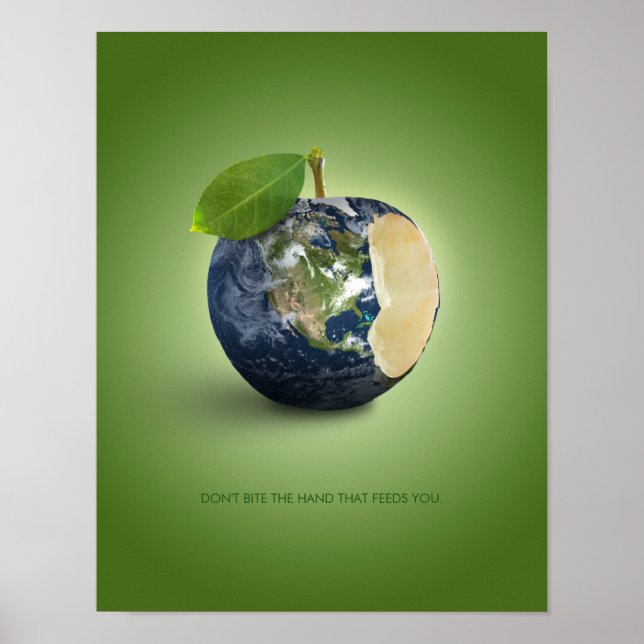 Planet Earth Apple Environmental Poster (Front)