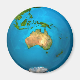 Planet Earth - Australia - Colourful Globe. 3d Magnet