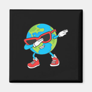 Planet Earth Birthday Day Dab Groovy Dabbing Boys  Magnet