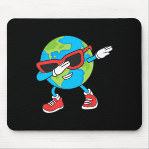 Planet Earth Birthday Day Dab Groovy Dabbing Boys Mouse Pad