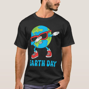 Planet Earth Birthday Day Dab Groovy Dabbing Boys T-Shirt