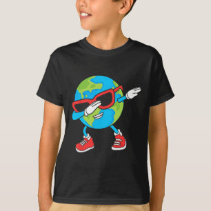 Planet Earth Birthday Day Dab Groovy Dabbing Boys T-Shirt