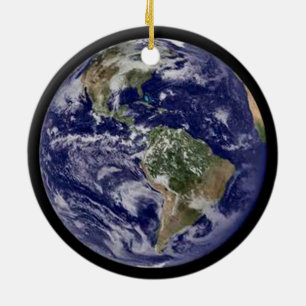 Planet Earth Ceramic Ornament