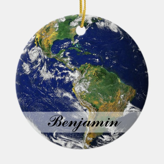 Planet Earth | Ceramic Ornament (Front)