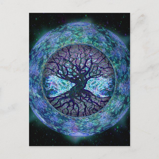 Planet Earth Circle of Life, Tree of Life Postcard (Front)