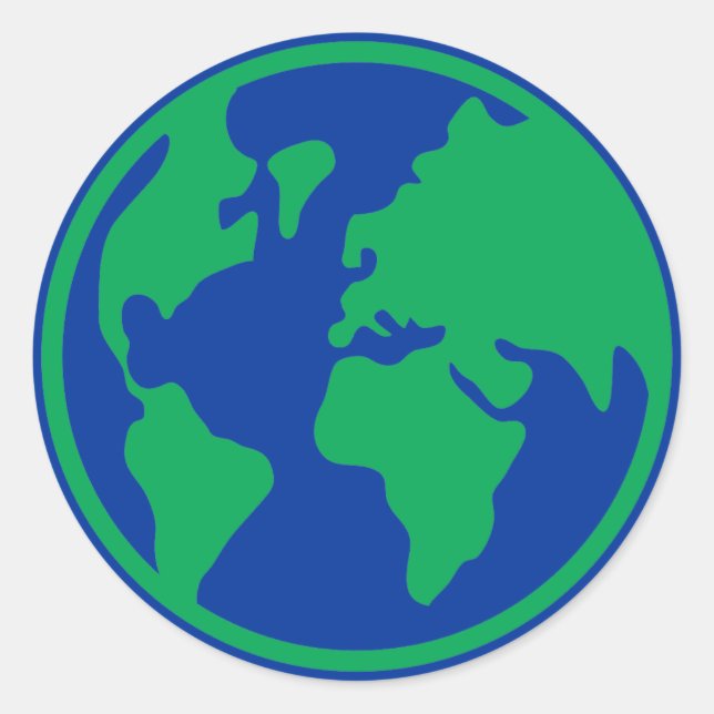Planet Earth Classic Round Sticker (Front)