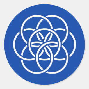 Planet earth flag classic round sticker