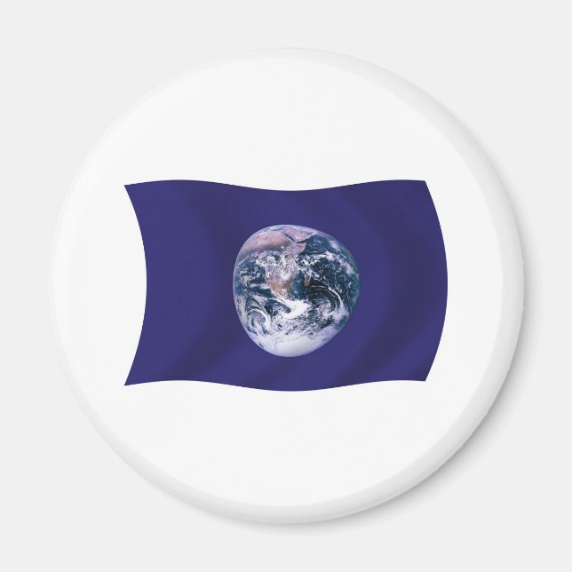 Planet Earth Flag Magnet (Front)