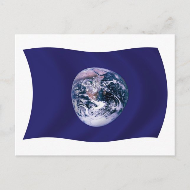 Planet Earth Flag Postcard (Front)