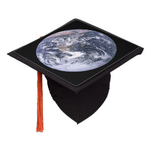Planet Earth From Space Graduation Cap Topper