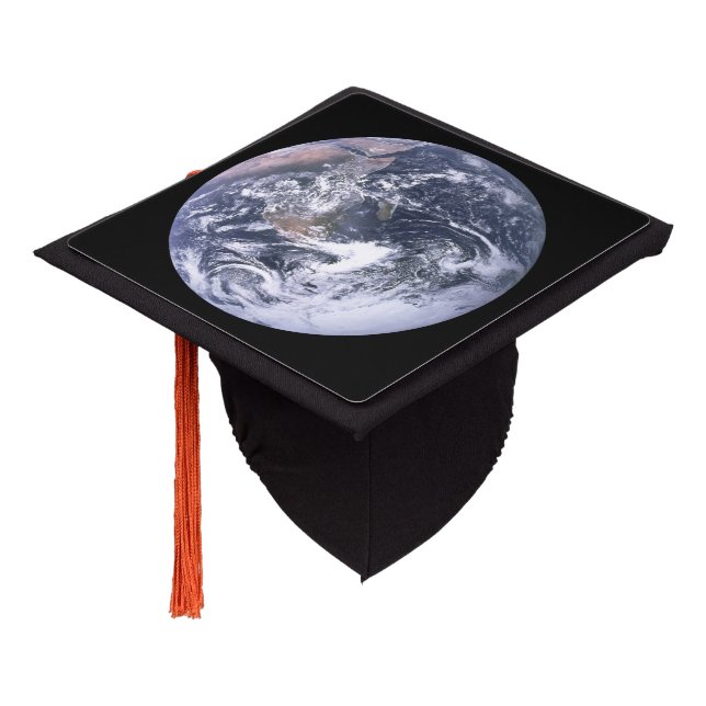 Planet Earth From Space Graduation Cap Topper (Angled)