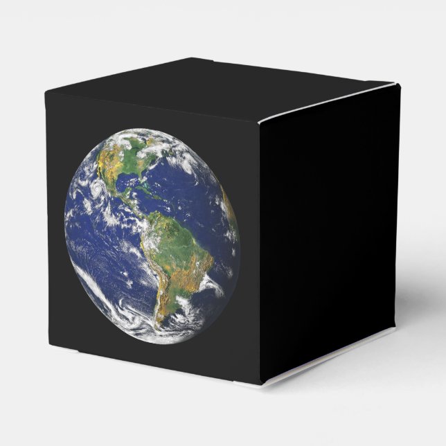 PLANET EARTH FROM SPACE Heart Favour Box (Back Side)
