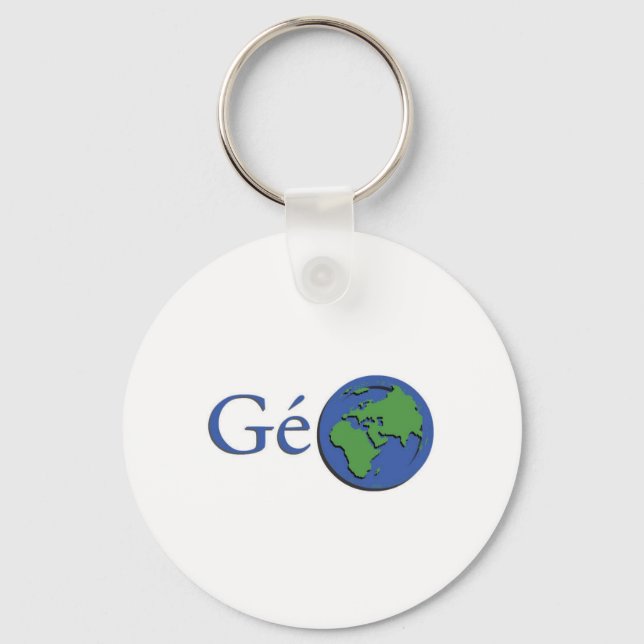 planet earth - geography keychain (Front)