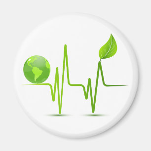 PLANET EARTH HEART MONITOR MAGNET