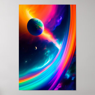 Planet Earth in Space Poster