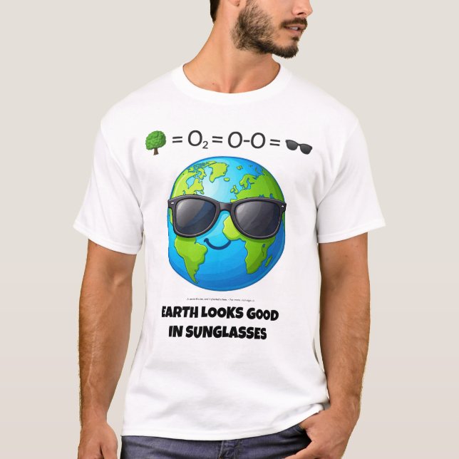 Planet Earth in Sunglasses – Climate Action Tee (Front)