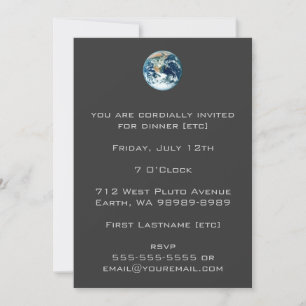 Planet Earth Invitation