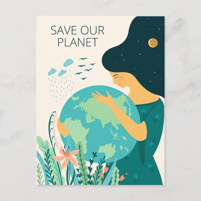 Planet Earth Mother Postcard (Front)