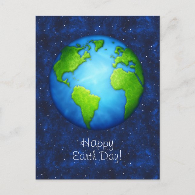 Planet Earth on space postcard (Front)