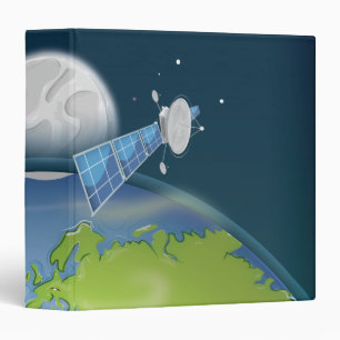 Planet Earth orbiting Satellite Binder