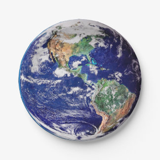 Planet Earth Paper Plate