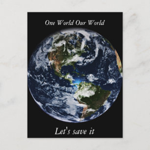 Planet earth postcard