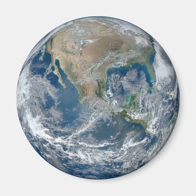 Planet Earth Refrigerator or Locker Magnet (Front)