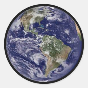 Planet Earth Round Stickers