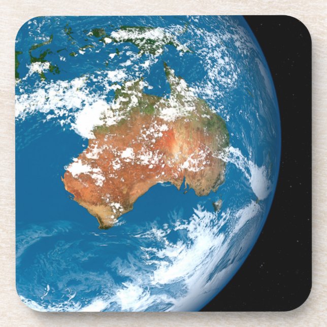 Planet Earth Showing Clouds Over Australia. Coaster (Front)
