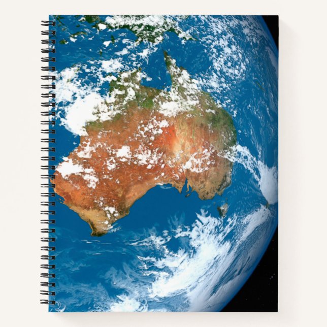 Planet Earth Showing Clouds Over Australia. Notebook (Front)