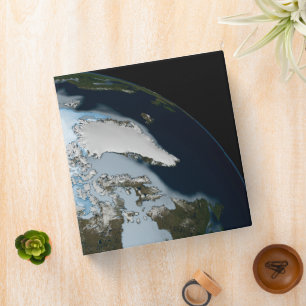 Planet Earth Showing Sea Ice Coverage In 1980. Binder