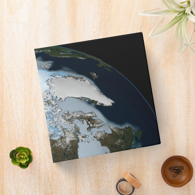 Planet Earth Showing Sea Ice Coverage In 1980. Binder (In Situ)