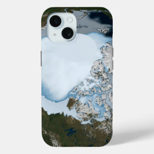 Planet Earth Showing Sea Ice Coverage In 1980. iPhone 15 Case