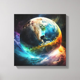 Planet Earth Space 1 Hubble Photography Canvas Print