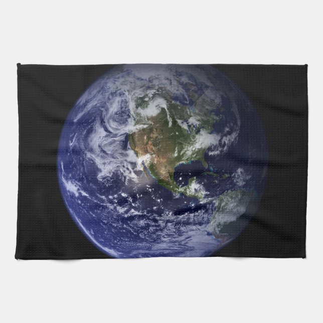 Planet Earth Space Photo Kitchen Towel (Horizontal)