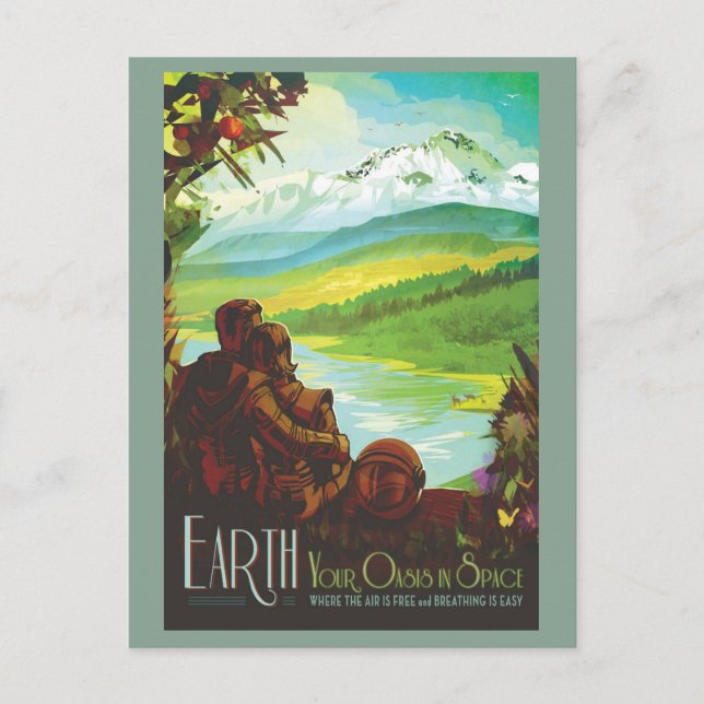 Planet Earth Space Solar System Postcard (Front)