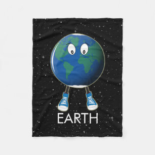 Planet Earth & Stars Fleece Blanket