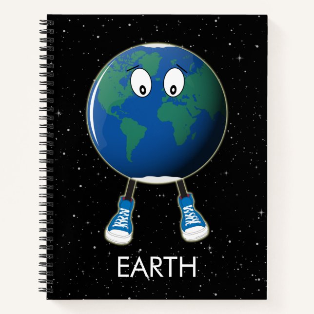 Planet Earth & Stars Notebook (Front)