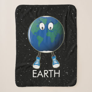 Planet Earth & Stars Sherpa Blanket