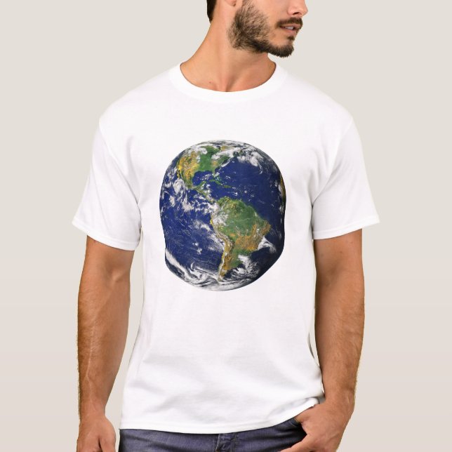 Planet Earth - The Blue Marble (The Americas) T-Sh T-Shirt (Front)