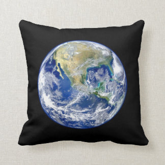 Planet Earth Throw Pillow